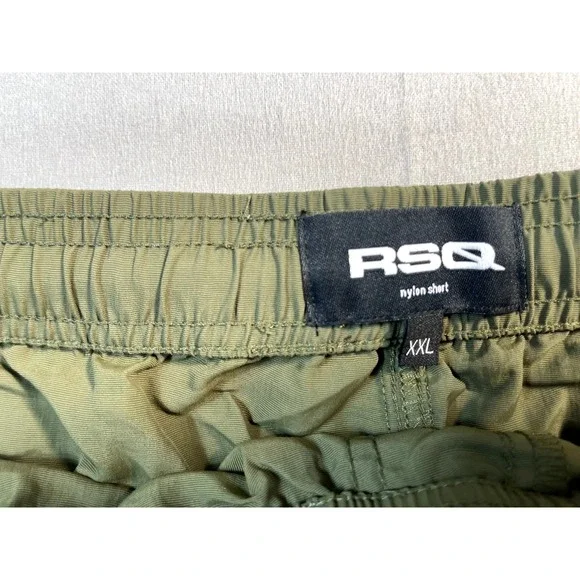 RSQ Shorts XXL Green Pull On Chino Mens Elastic Waist Drawstring Pockets New - Picture 2 of 10